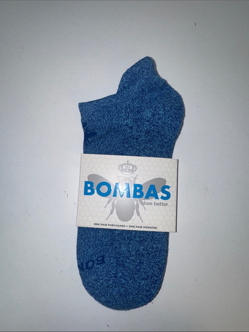 Bombas Men's Low-Cut Athletic Socks in Heathered Blue